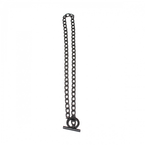 MEN_THE RING BLACK CHAIN NECKLACE