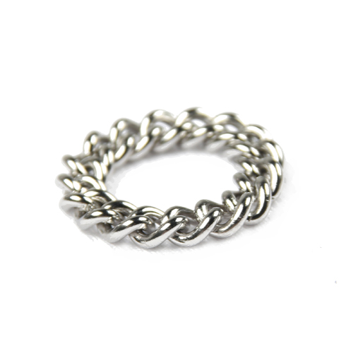 [Surgical Steel] Silver Basic Chain Ring / [써지컬스틸/변색,알러지x] 실버 베이직 체인 반지