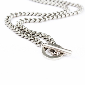 WOMEN_THE RING SILVER CHAIN NECKLACE