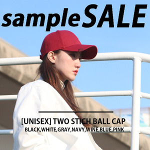 *SAMPLE SALE*[UNISEX] TWO STICH BALL CAP - 7 COLOR
