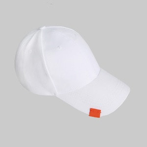 [Unisex] Addictive Orange Label Ballcap- White / 애딕티브 오렌지 라벨 화이트볼캡
