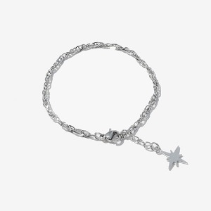 [RUSHOFF] Surgical Steel Twinkle Star Chain Bracelet / 트윙클 스타 체인 팔찌,발찌