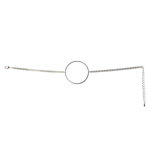  [Surgical Steel] Bulky Ring Silver Chain Bracelet /[써지컬스틸/변색 알러지x] 벌키링실버체인팔찌