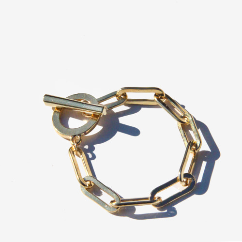 [RUSHOFF]Gold Bold Chain Bracelet/골드볼드체인 팔찌