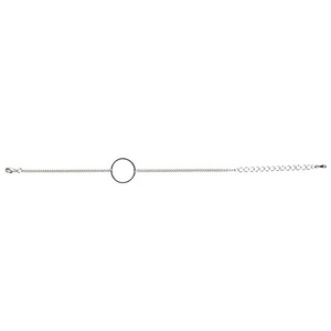 [Surgical Steel] SimpleRing Point Silver Chain Bracelet / [써지컬스틸/변색 알러지x] 심플링포인트 실버체인팔찌,발찌