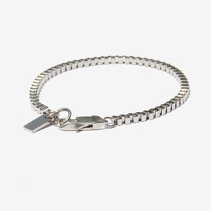 [RUSHOFF]UnisexEdge Chain Silver Bracelet/ 엣지 체인 실버팔찌