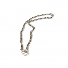 MEN_THE RING SILVER CHAIN NECKLACE